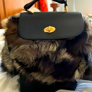 Mink fur Bag with strap